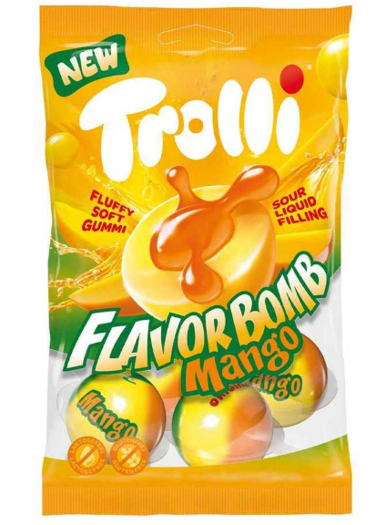 Trolli ﾌﾚｰﾊﾞｰﾎﾞﾑ　ﾏﾝｺﾞー　75ｇ*4